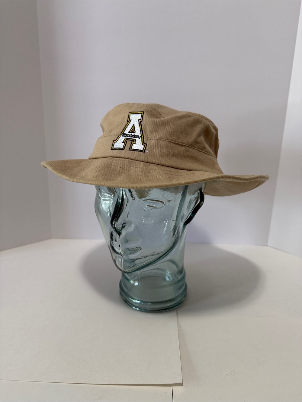Khaki/Tan Bucket Hat with White 'A' Patch